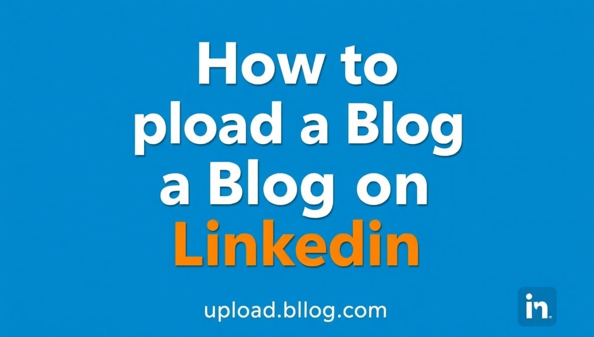 how to uploadblog on linkedin by uploadblog .com – Complete Guide to Publishing, Formatting & Optimizing LinkedIn Articles